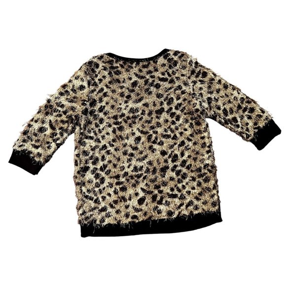 New Directions women's leopard print crew neck sweater size M very soft - Picture 3 of 6